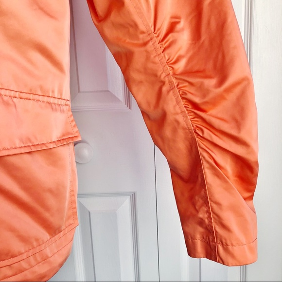 Inspired Style Peach Button Down Ruched Sleeve Jacket 16 - Picture 7 of 16